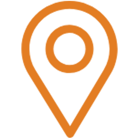 Ikon der forestiller lokation - orange